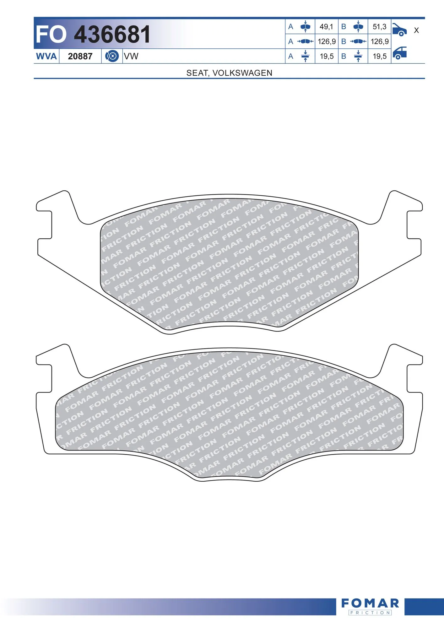 Brake Pad Set, disc brake
